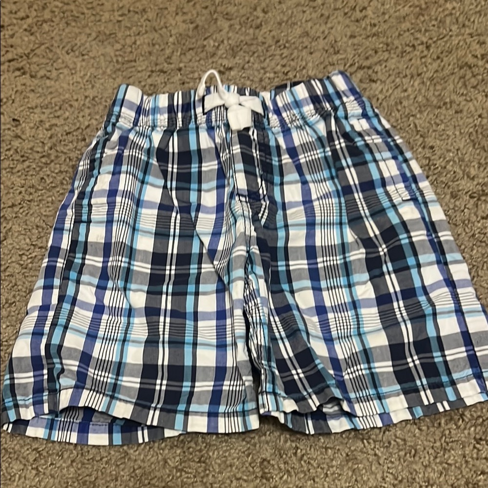 Child boys Blue Plaid Shorts